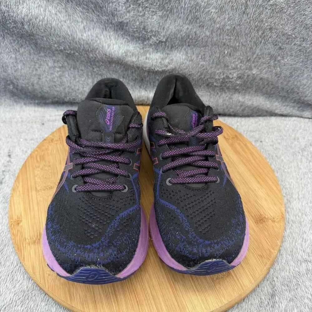 ASICS GEL-Kayano 29 Shoes Womens Size 8 Black Purple Running Sneakers 1012B272